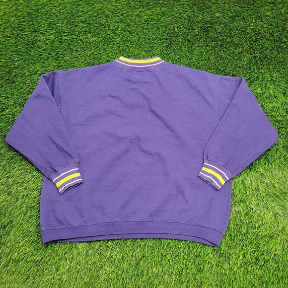 Vintage 90s UNIONBAY Ringer Sweatshirt Small 23x22 Blue - Picture 2 of 14